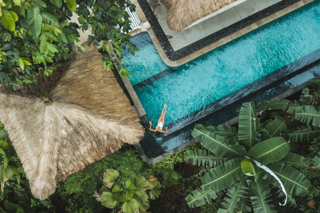 Aerial view of Sungai Jungle Villas, Cepaka, Bali