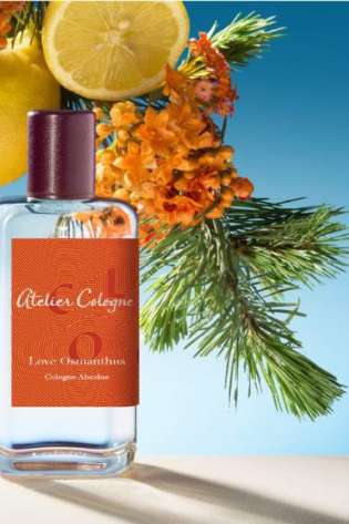 A perfume bottle labeled