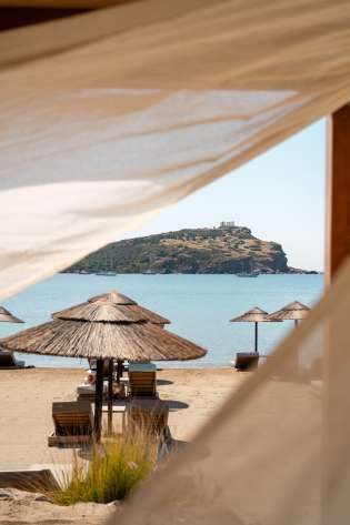 Cape sounio beach view.