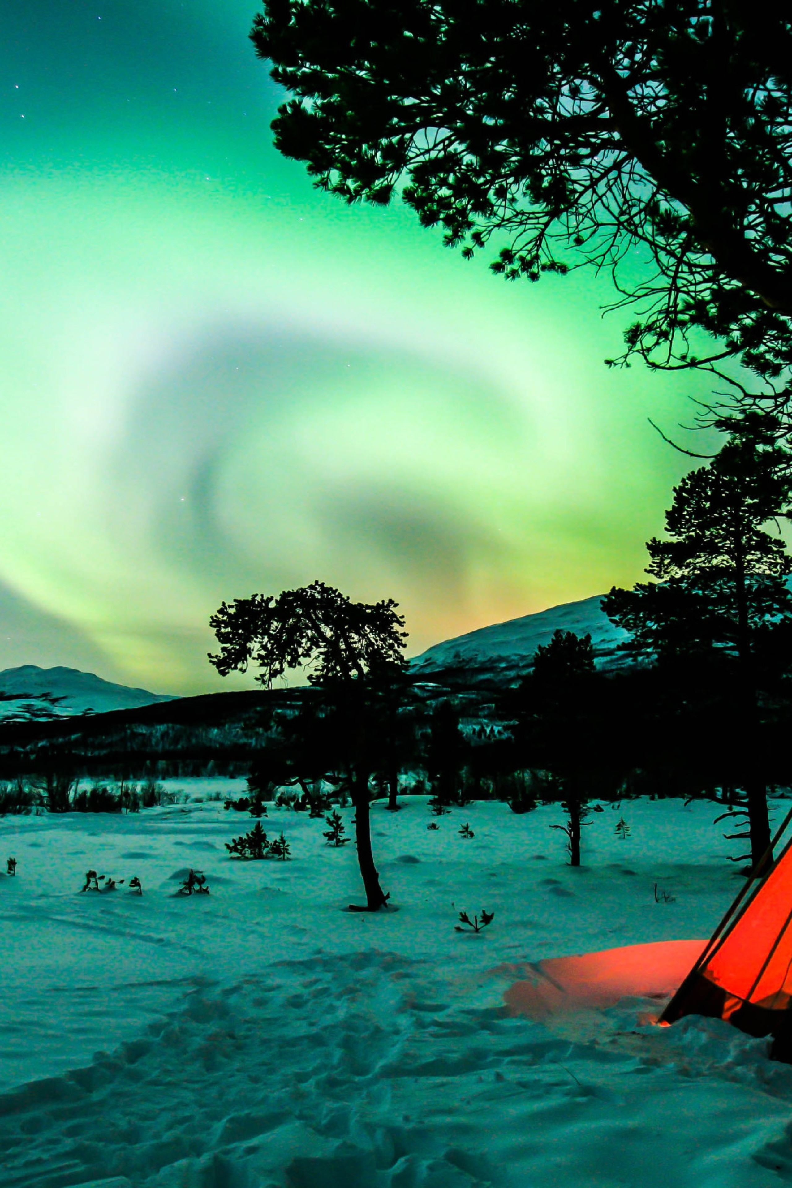 northern lights camping