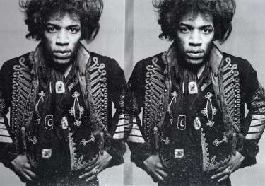 Hendrix wild thing triptych (wild white) 2023. russell young.