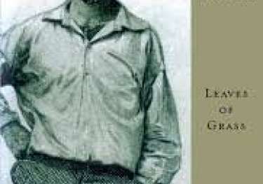 Sepia-toned drawing of Walt Whitman on