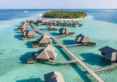 The conrad maldives rangali birdseye view.