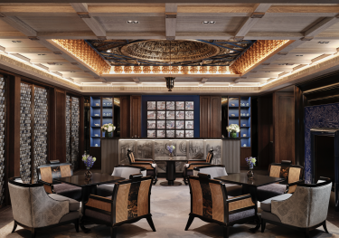 The peninsula london canton blue.