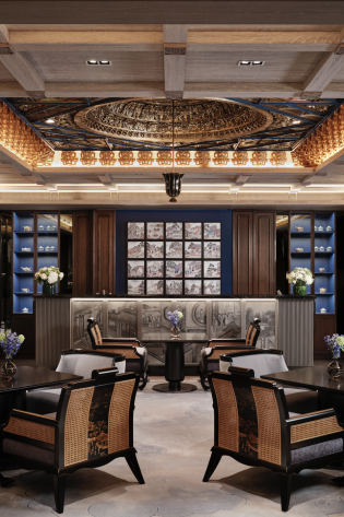 The peninsula london canton blue.