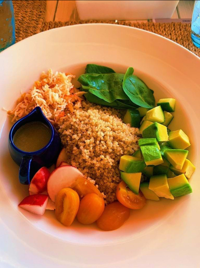 A nutritious salad at Crab Shack