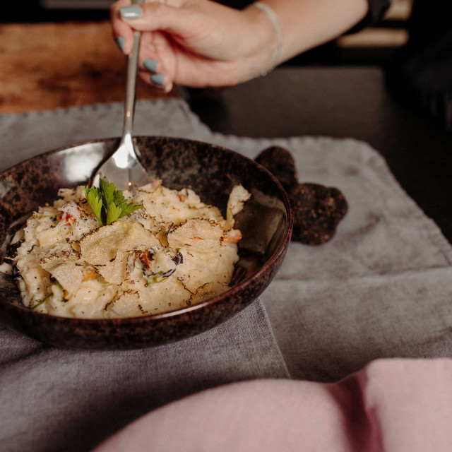 Creamy truffle risotto.