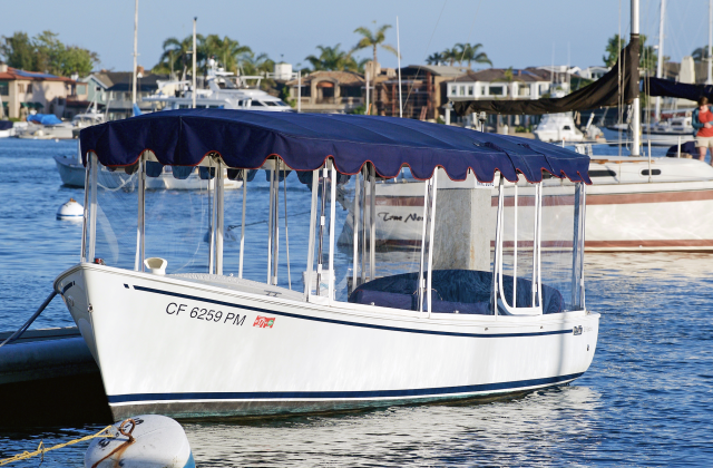 Duffy Boat docked in Newport Harbour