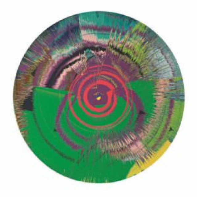 Beautiful, hallo, space-boy painting (1995), by Damien Hirst with David Bowie