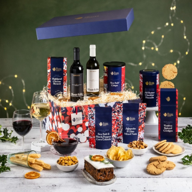 Christmas food and wine hamper